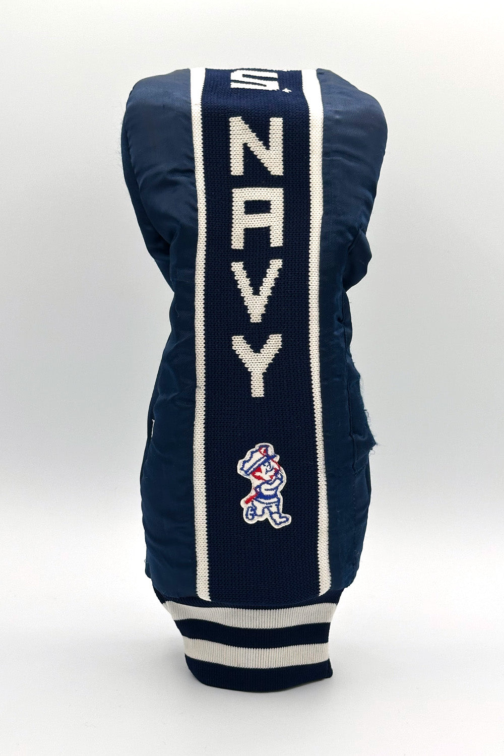 Vintage Custom Head Cover Set  / Driver / 1W / Fairway Wood / FW / Navy x White / OGHCP001-Navy Set