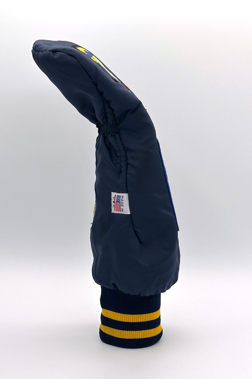 Vintage Custom Head Cover Set  / Driver / 1W / Fairway Wood / FW / Navy x Yellow / OGHCP001-Navy Set