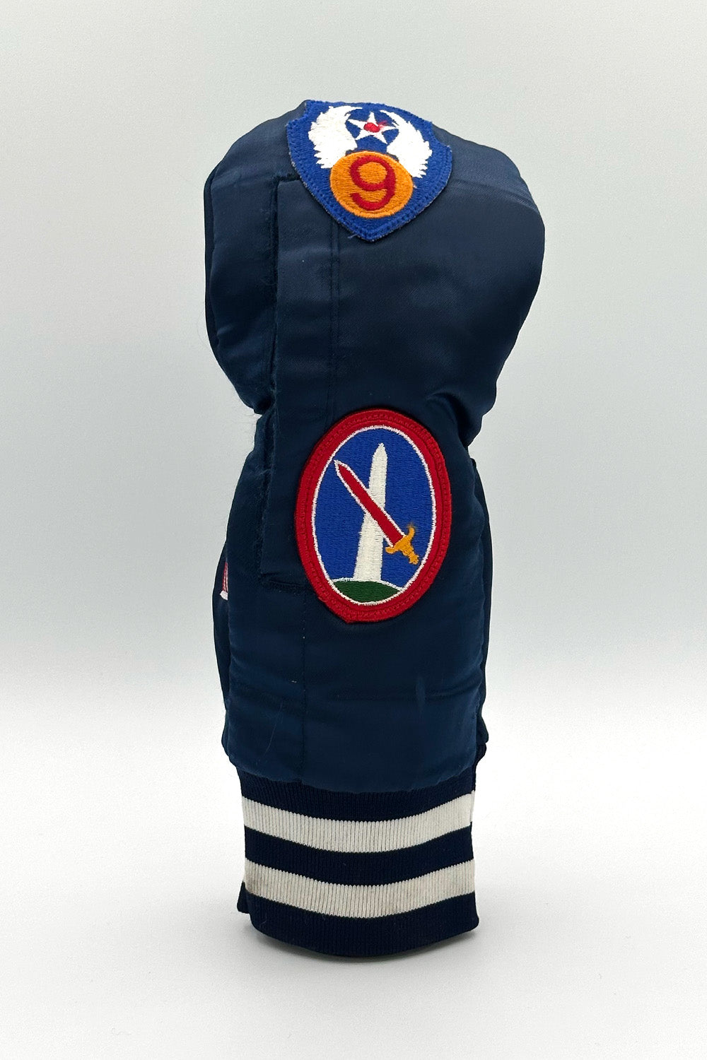 Vintage Custom Head Cover Set  / Driver / 1W / Fairway Wood / FW / Navy x White / OGHCP001-Navy Set