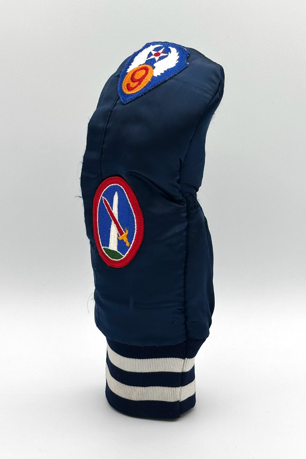 Vintage Custom Head Cover Set  / Driver / 1W / Fairway Wood / FW / Navy x White / OGHCP001-Navy Set