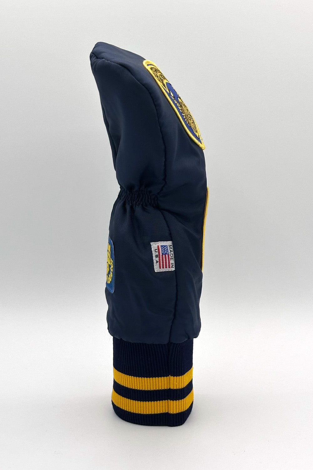 Vintage Custom Head Cover Set  / Driver / 1W / Fairway Wood / FW / Navy x Yellow / OGHCP001-Navy Set