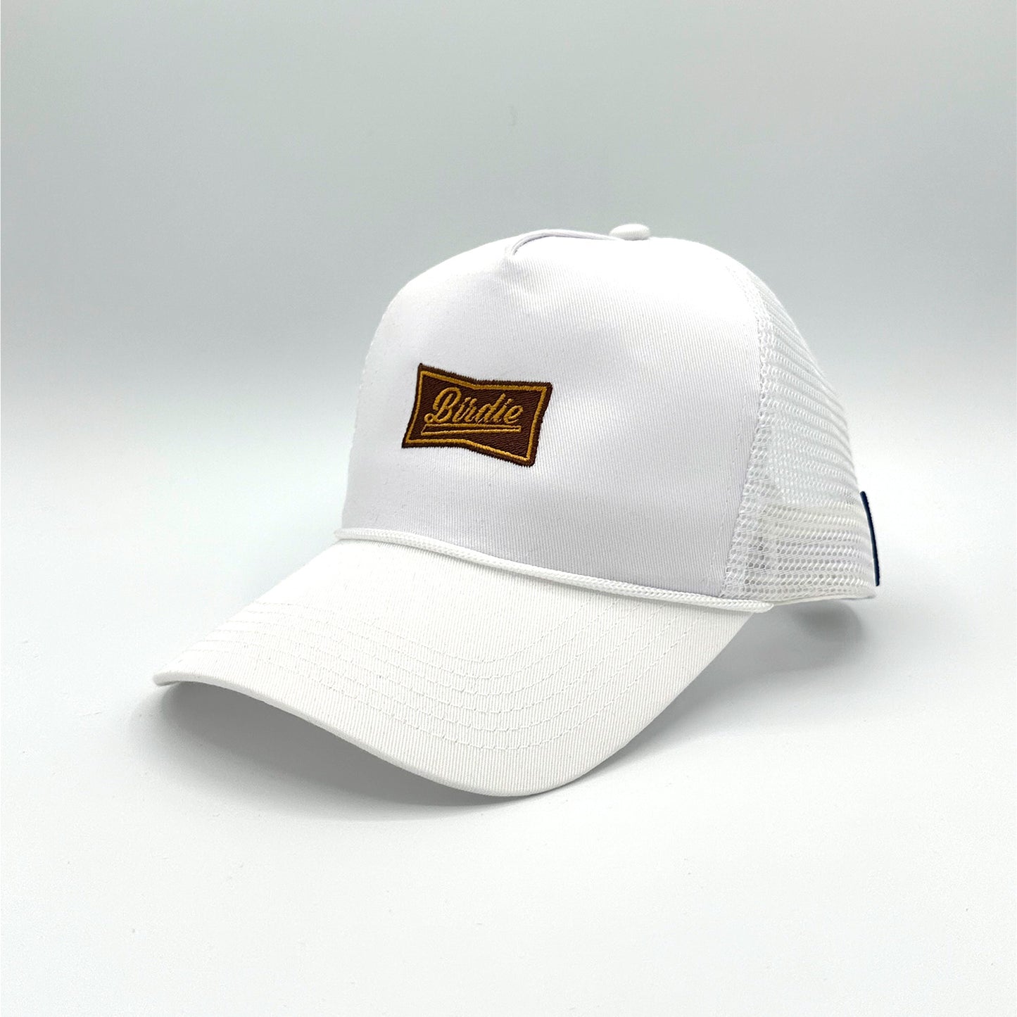 Birdie Cap White(Five-Panel Mesh-Back Trucker Cap) [HWCM003]