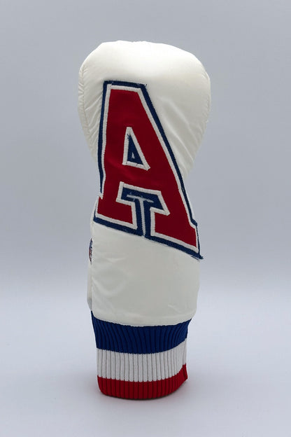 Vintage Custom Head Cover Set  / Driver / 1W / Fairway Wood / FW / Utility / Hybrid / UT / White / OGHCP001-USA Set