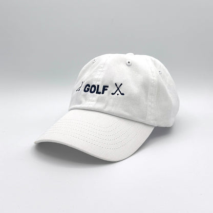 SC Golf Cap H White (Washed Classic Dad’s Cap) [HWCM001]