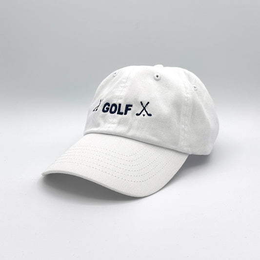 SC Golf Cap H White (Washed Classic Dad’s Cap) [HWCM001]