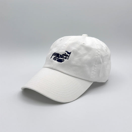 Lobster Cap  White (Washed Classic Dad’s Cap) [HWCM004]
