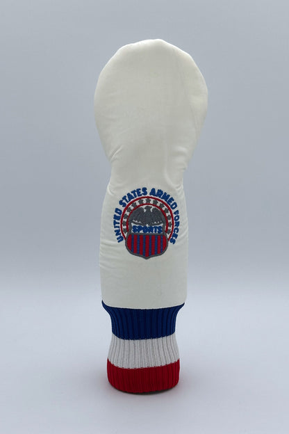 Vintage Custom Head Cover Set  / Driver / 1W / Fairway Wood / FW / Utility / Hybrid / UT / White / OGHCP001-USA Set