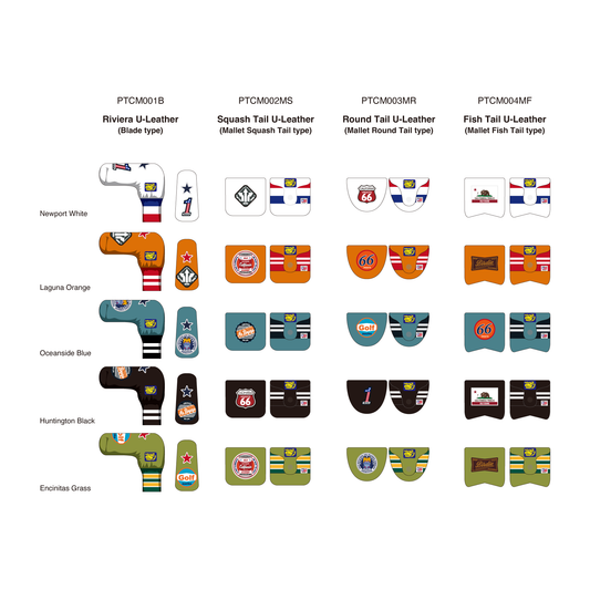 Putter Cover / Riviera U-Leather (Putter cover - Blade type) [PTCM001B]